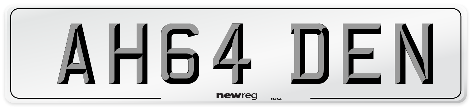 AH64 DEN Number Plate from New Reg